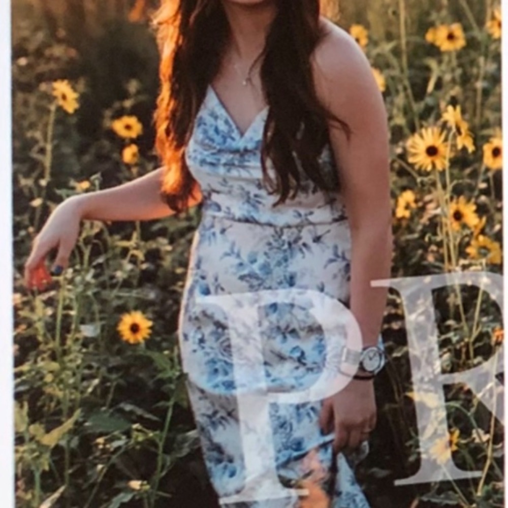 Floral Blue Dress